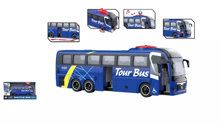 Vilkuttava bussi shuttle bus - Pikkuautot - 6438484017476 - 2