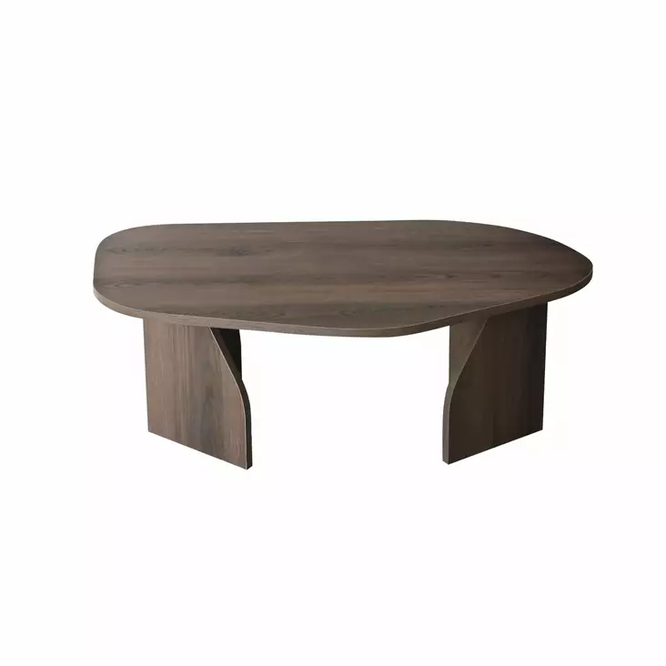 Walnut-sävyinen sohvapöytä - 100% melamiinipinnoitettu lastulevy, 100x60x35 cm, PVC-reunanauha, tyylikäs ja kestävä - Sohvapöydät - 8684283515226 - 1