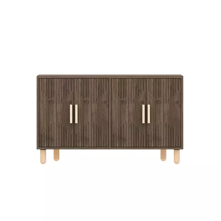 Walnut-värinen Konsoli - 100% Melamiinipinnoitettu Lastulevy, 18 mm Paksuus, 120x73,6x29,6 cm, Yksi Paketti - Lipastot ja senkit - 8684283501946 - 1