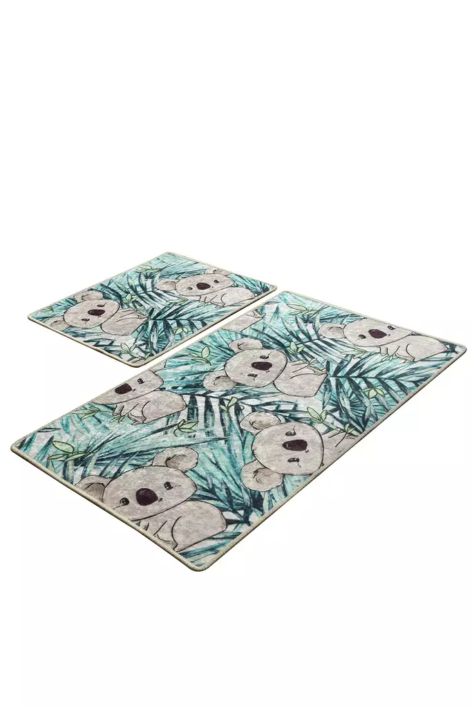 Ylellinen Kylpyhuonemattosetti 2-osainen - Antibakteerinen, Liukumaton, Konepestävä, 100% Polyesteri, 50x60cm & 60x100cm - Kylpyhuonematot ja kosteantilan matot - 8681875666786 - 1