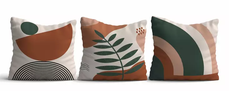 Ylellinen Monivärinen Tyynynpäällinen 3 kpl - 50% Puuvilla, 50% Polyesteri, 43x43 cm, Konepestävä ja Silitysmahdollisuus - Koristetyynyt - 8684283661596 - 1