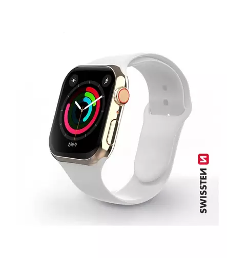 Apple Watch ranneke | Valkoinen | 38-41 mm | Silikoni | Swissten - Älykellot ja aktiivisuusmittarit - 8595217477117 - 1