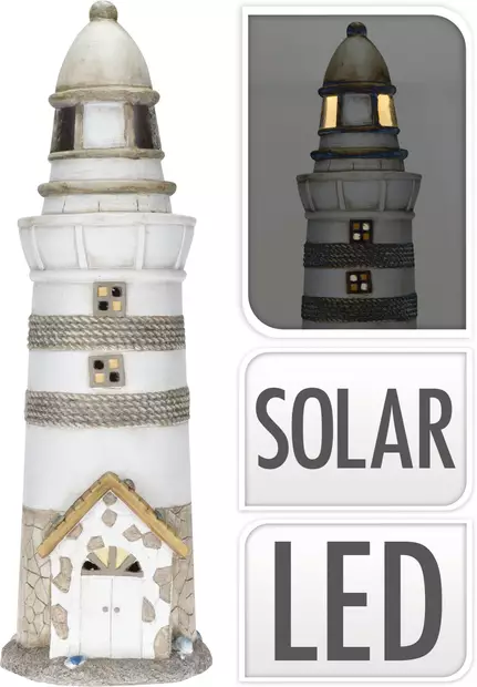 Aurinkokenno Majakka Led 89cm info kuva - Aurinkokennovalaisimet - 8720573113557 - 2