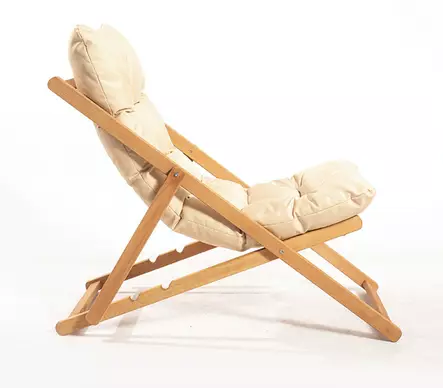 Puinen Puutarhatuoli - 100% Pyökki - Ruskea Kermanvärinen - Koko: L 59 cm, K 90 cm, S 44 cm - Vedenkestävä Maali - Puutarhatuolit ja sohvat - 8683743764327 - 2