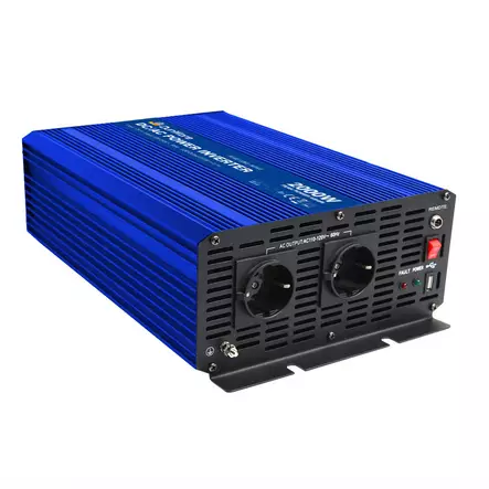 DunWore PS 12V 2000W siniaaltoinvertteri - Invertterit ja laturit - 6438014353937 - 1