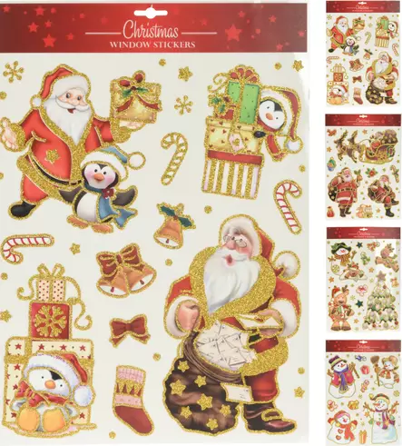 Ikkunatarra Joulu 30x42cm - Joulukoristeet ja -tekstiilit - 8720573284097 - 1