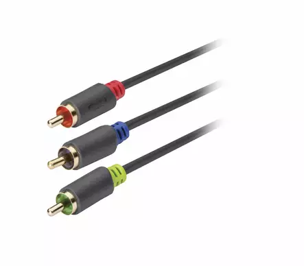 Komponenttivideokaapeli 3x RCA Uro - 3x RCA Uro 2 m Harmaa - HDMI-kaapelit - 5412810226597 - 2
