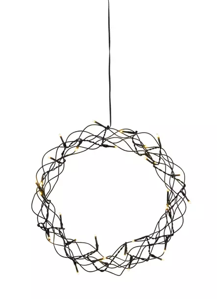 Merlin kranssi 30 cm musta ip20 - Koristevalot - 6435200288707 - 2