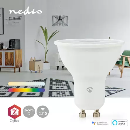 SmartLife RGB Lamppu | GU10 | 345 lm | 4.70 W | Lämpimästä kylmään valkoiseen / RGB | 2200 - 6500 K | Android / IOS | Spot | 1 kpl - Valonlähteet - 5412810414437 - 5