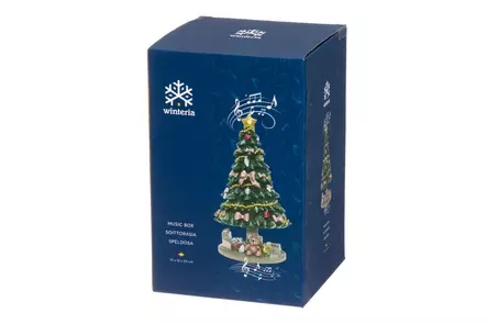 Soittorasia Joulukuusi pinkki 23 cm - Joulukoristeet ja -tekstiilit - 6410413311497 - 2