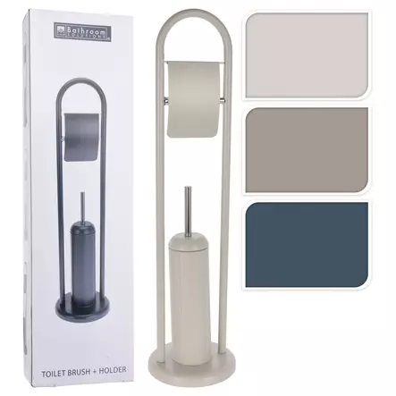 WC-harja telineell=C3=A4 ja paperipidike - Kylpyhuonetarvikkeet - 8720573094917 - 1