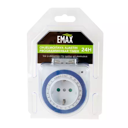 Ajastin 24h sisä-ulkokäyttöön - Ajastimet & kauko-ohjattavat pistorasiat - 6430033338377 - 2