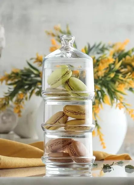 Keksikulho, läpinäkyvä, 8,1 x 8,1 x 22,8 cm, kestävä, konepesun kestävä - Tarjoiluastiat - 8683342992947 - 2