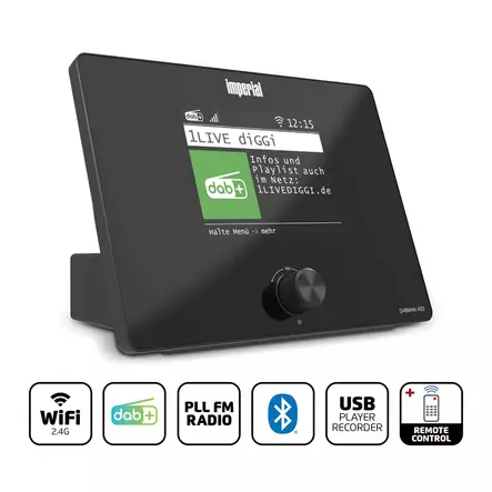 Kompakti hybridiradio (Internet, DAB+, FM Hi-Fi -viritin) Bluetooth®:llä - Radiot ja MP3/4-soittimet - 8711902093787 - 1