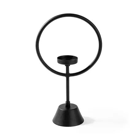 Koristeellinen metallilisävaruste, musta, 18,5cm x 30cm x 9cm, kestävä, tyylikäs, monikäyttöinen - Koristeet, koriste-esineet - 8684282243557 - 1