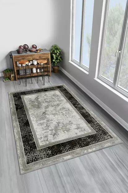 Monivärinen eteisen matto käytävämatto 80x150 cm - 100% Polyesteri, Antibakteerinen, Ekologinen, Konepestävä, Liukumaton Alusta - Pienet matot ja käytävämatot - 8683342893527 - 2