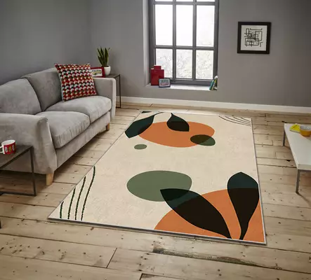 Monivärinen Matto 160x230 cm - 100% Polyesteri, Digitaalinen Painatus, Konepestävä, Liukumaton Alapuoli - Suuret ja keskikokoiset matot - 8683342181037 - 2