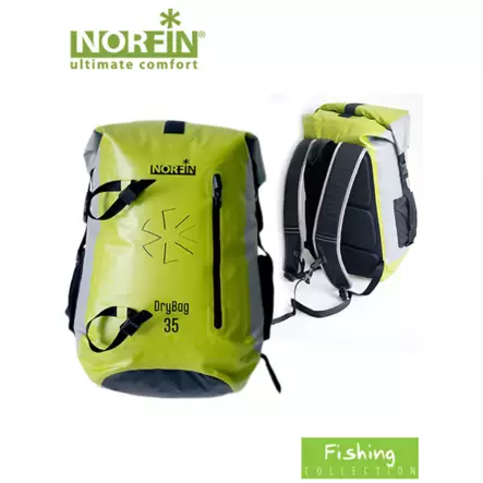 Norfin reppu Dry Bag 35, vesitiivis, keltainen/musta - Reput ja laukut - 4750701321367 - 1