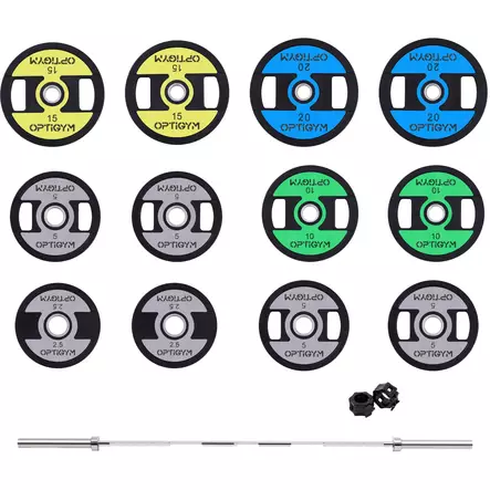 OptiGym 140 kg 50 mm levytankosarja - Levypainot ja levytangot - 6438014380667 - 1