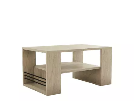 Travertiini Sohvapöytä - 100% Melamiinipinnoitettu Lastulevy, 80x50x40 cm, Tyylikäs ja Kestävä Keskipiste Kotiisi - Sohvapöydät - 8684283030897 - 1