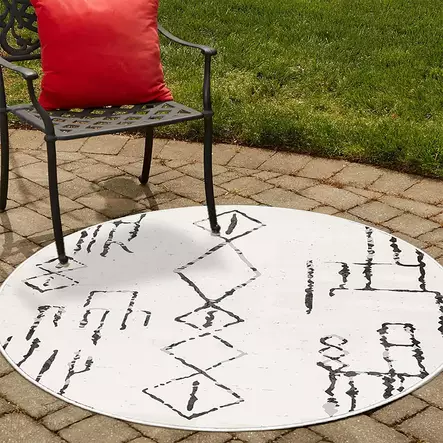 Valkoinen Matto (60 x 60) - Konepestävä, 70% Puuvilla, 30% Chenille, Liukumaton PVC-pohja, 5 mm Paksuus - Pienet matot ja käytävämatot - 8684282076087 - 1