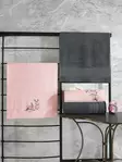 100% Puuvillainen Pyyhesetti (4 kpl) - Anthracite Pink - Kylpypyyhe 90x150 cm, Käsipyyhe 50x90 cm, Konepestävä - Pyyhkeet ja kylpytakit - 8682870695887 - 1