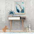 2-Tasoinen Sivupöytä - Tammi Valkoinen - 100% Melamiinipinnoitettu Lastulevy - 100x94x30 cm - Puujalat - Kiinnitettävä Seinä - Sivu- ja apupöydät - 8681875126907 - 2