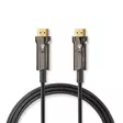 Aktiivinen Optinen Ultra High Speed HDMI-Kaapeli jossa Ethernet | HDMI liitin | HDMI liitin | 8K@60Hz | 48 Gbps | 100 m | Pyöreä | PVC | Musta | Pakkaus - HDMI-kaapelit - 5412810318247 - 1