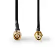 Antennikaapeli | SMA uros | SMA naaras | Kullattu | 50 Ohm | Yksinkertainen suojaus | 3.00 m | Pyöreä | PVC | Musta | Laatikko - Antennikaapelit - 5412810425457 - 10