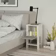 Yöpöytä, vaalea mokka, 30cm x 55cm x 30cm, kestävä, tilava, tyylikäs - Yöpöydät - 8681875205527 - 2