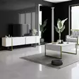 TV-taso, valkokulta, 180cm x 30cm x 50cm, kestävä, elegantti - TV-tasot - 8683743790937 - 2