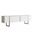 TV-taso, valkokulta, 180cm x 30cm x 50cm, kestävä, elegantti - TV-tasot - 8683743790937 - 6