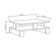 Sohvapöytä - Anthracite, 100% Melamiinipinnoitettu Lastulevy, 18mm, 80x27,5x50cm, Skandinaavinen Muotoilu, 1 Paketti - Sohvapöydät - 8681875277777 - 3