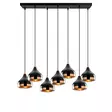 Kattokruunu, musta, 88 x 36 cm, säädettävä korkeus, elegantti - Katto- ja seinävalaisimet - 8682870090927 - 2