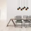 Kattokruunu, musta, 88 x 36 cm, säädettävä korkeus, elegantti - Katto- ja seinävalaisimet - 8682870090927 - 1