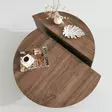 Walnut-sävyinen skandinaavinen sohvapöytä, 100% melamiinipinnoitettu, 18mm paksuus, 90x30x60cm ja 85x35x30cm - Sohvat - 8683342746847 - 6