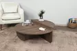 Walnut-sävyinen skandinaavinen sohvapöytä, 100% melamiinipinnoitettu, 18mm paksuus, 90x30x60cm ja 85x35x30cm - Sohvat - 8683342746847 - 8