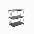 Anthracite-sivupöytä - 100% melamiinipinnoitettu lastulevy, 18mm, 46x76x30cm, hyllykorkeus 27,5cm, jalkakorkeus 15cm - Sivu- ja apupöydät - 8682870729537 - 6