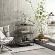 Anthracite-sivupöytä - 100% melamiinipinnoitettu lastulevy, 18mm, 46x76x30cm, hyllykorkeus 27,5cm, jalkakorkeus 15cm - Sivu- ja apupöydät - 8682870729537 - 1