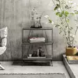 Anthracite-sivupöytä - 100% melamiinipinnoitettu lastulevy, 18mm, 46x76x30cm, hyllykorkeus 27,5cm, jalkakorkeus 15cm - Sivu- ja apupöydät - 8682870729537 - 2