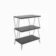 Anthracite-sivupöytä - 100% melamiinipinnoitettu lastulevy, 18mm, 46x76x30cm, hyllykorkeus 27,5cm, jalkakorkeus 15cm - Sivu- ja apupöydät - 8682870729537 - 3