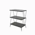 Anthracite-sivupöytä - 100% melamiinipinnoitettu lastulevy, 18mm, 46x76x30cm, hyllykorkeus 27,5cm, jalkakorkeus 15cm - Sivu- ja apupöydät - 8682870729537 - 7