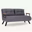 2-istuttava vuodesohva, harmaa, 175 cm x 133 cm, kestävä, mukava, monikäyttöinen - - 19-19-8683342327107 - 2