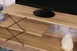 TV-taso, tammi, 100% melamiinipinnoitettu lastulevy, 18mm, 120x40x30cm, useita hyllyjä, kestävä ja tyylikäs design - TV-tasot - 8683342427517 - 3