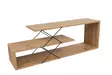 TV-taso, tammi, 100% melamiinipinnoitettu lastulevy, 18mm, 120x40x30cm, useita hyllyjä, kestävä ja tyylikäs design - TV-tasot - 8683342427517 - 6