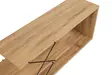 TV-taso, tammi, 100% melamiinipinnoitettu lastulevy, 18mm, 120x40x30cm, useita hyllyjä, kestävä ja tyylikäs design - TV-tasot - 8683342427517 - 8