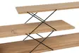 TV-taso, tammi, 100% melamiinipinnoitettu lastulevy, 18mm, 120x40x30cm, useita hyllyjä, kestävä ja tyylikäs design - TV-tasot - 8683342427517 - 9