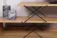 TV-taso, tammi, 100% melamiinipinnoitettu lastulevy, 18mm, 120x40x30cm, useita hyllyjä, kestävä ja tyylikäs design - TV-tasot - 8683342427517 - 4