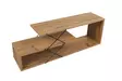 TV-taso, tammi, 100% melamiinipinnoitettu lastulevy, 18mm, 120x40x30cm, useita hyllyjä, kestävä ja tyylikäs design - TV-tasot - 8683342427517 - 7