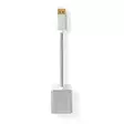 DisplayPort kaapeli | DisplayPort uros | DVI-D 24+1-Pin Naaras | 1080p | Kullattu | 0.20 m | Pyöreä | Punottu | Hopea | Laatikko kannella ja ikkunalla - Tietokone ja verkko - 5412810331697 - 1